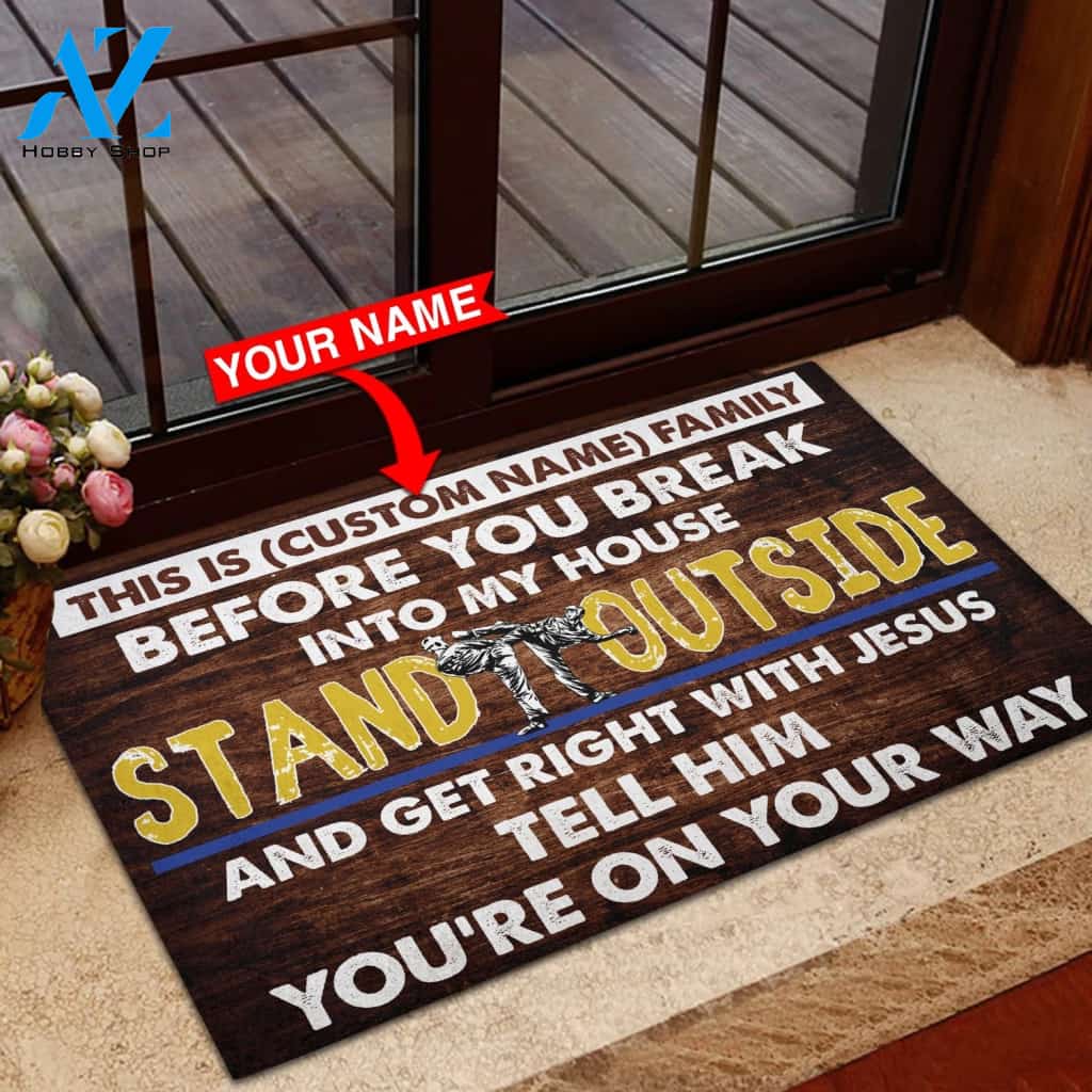 Custom Family Door MatTell Jesus Taekwondo Personalized Doormat