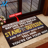 Custom Family Door MatTell Jesus Taekwondo Personalized Doormat