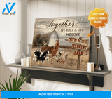 Custom Family Name & Date Farm Premium Canvas Wall Art, Wall Decor Visual Art - And So Together They Built Premium Canvas