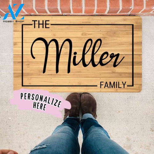 Custom Family Name Door Mat, Wedding Gift, Housewarming Gift, Personalized Custom Doormat, Closing Gift, Welcome Doormat, Front Door Mat, Monogram Rug