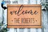 Custom Family Name Dots Welcome DoorMat | Welcome Mat | House Warming Gift