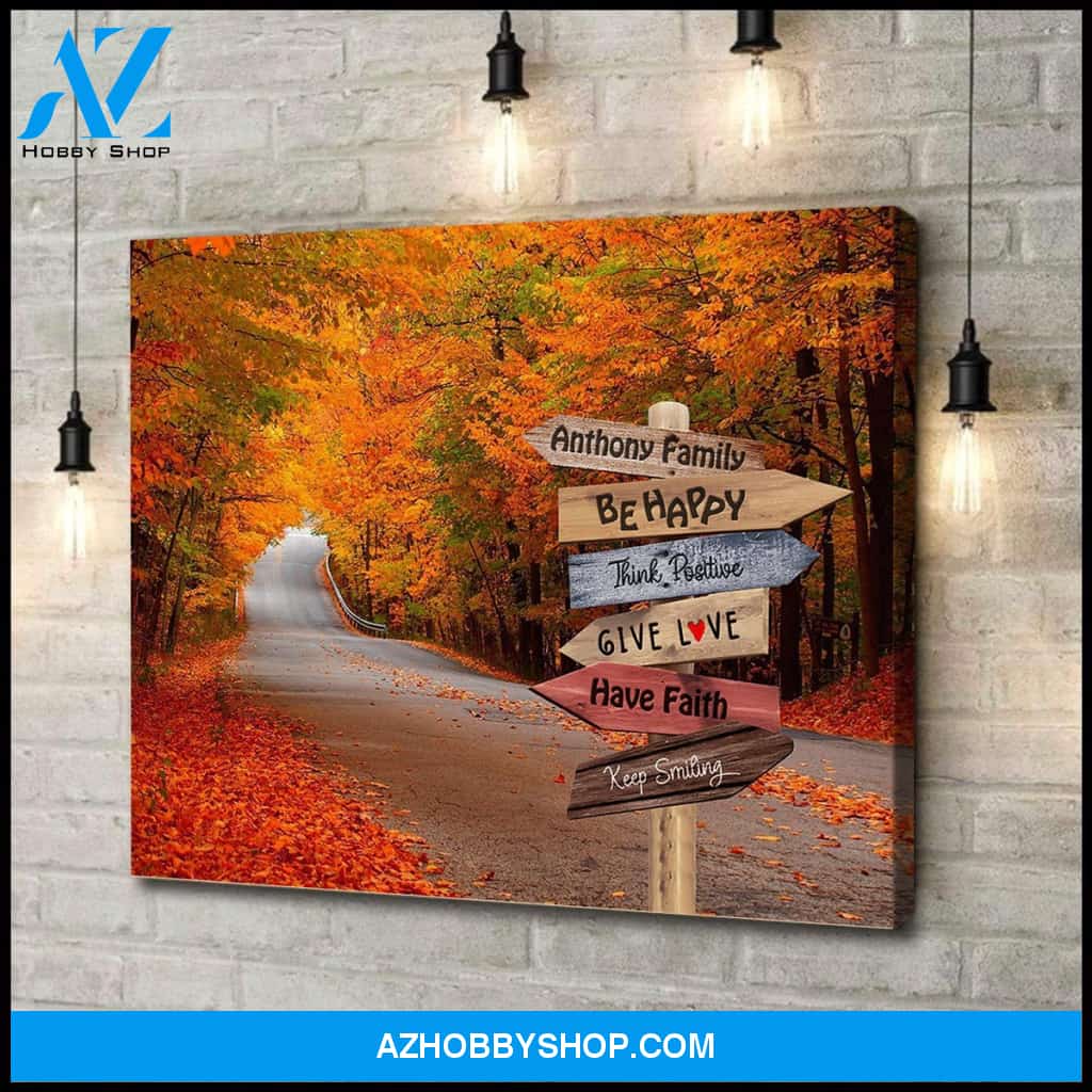 Custom Family Name Quotes - Personalized Canvas