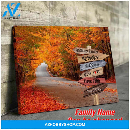 Custom Family Name Quotes - Personalized Canvas