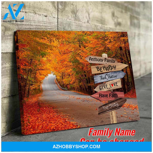 Custom Family Name Quotes - Personalized Canvas
