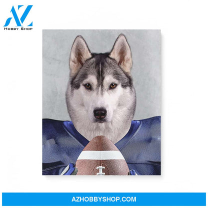 Custom Football Player Pet Portrait