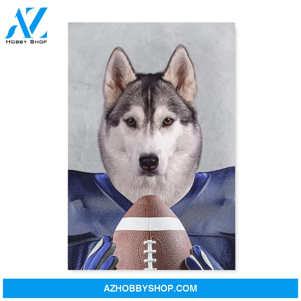 Custom Football Player Pet Portrait