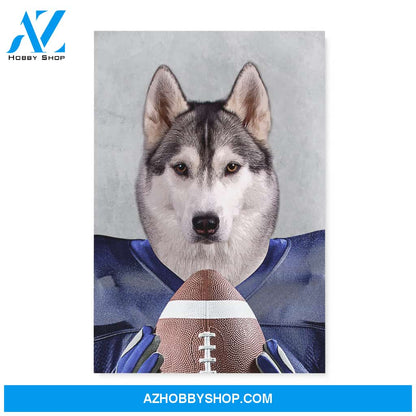 Custom Football Player Pet Portrait
