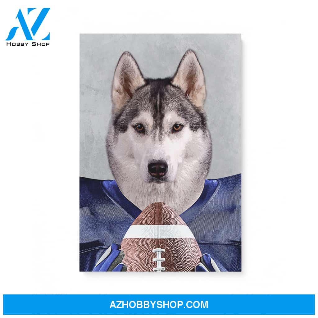 Custom Football Player Pet Portrait