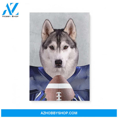 Custom Football Player Pet Portrait