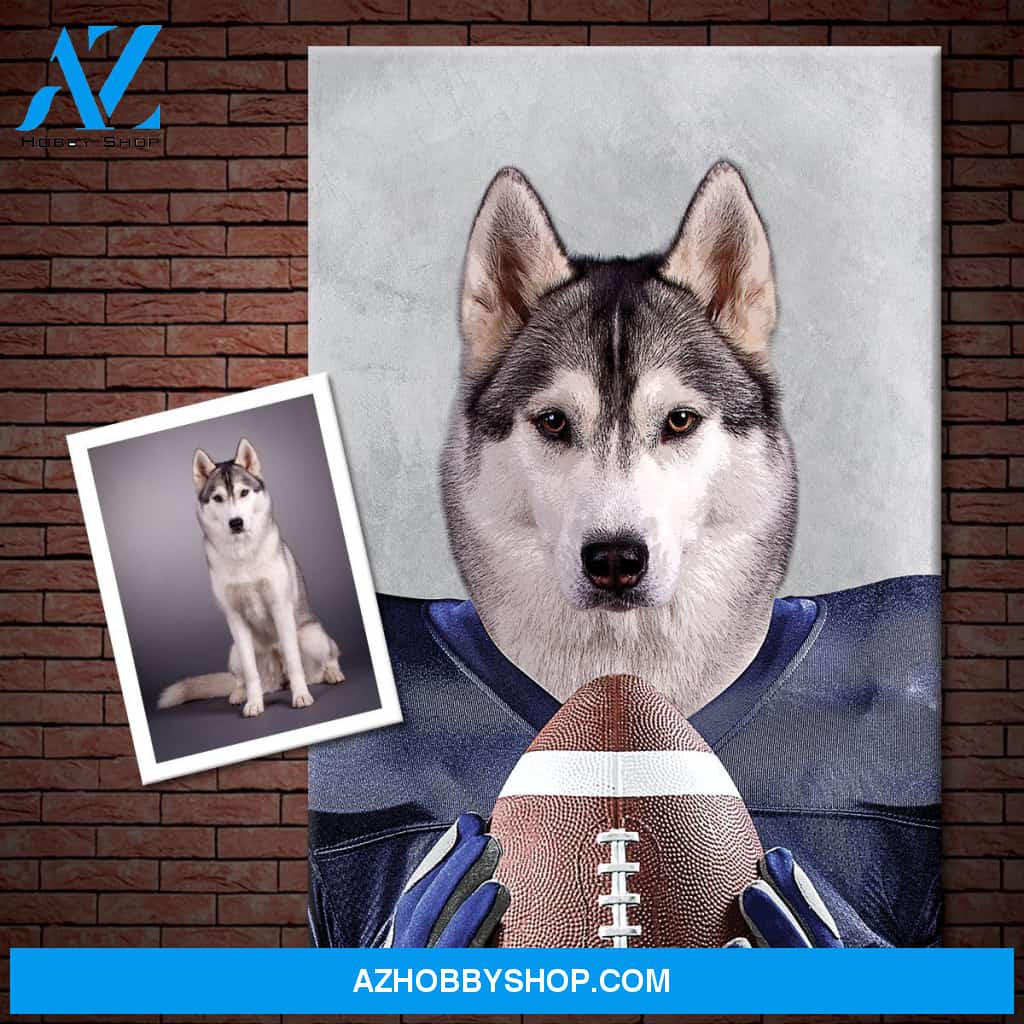 Custom Football Player Pet Portrait