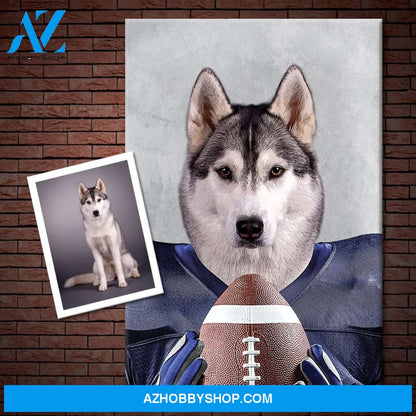 Custom Football Player Pet Portrait