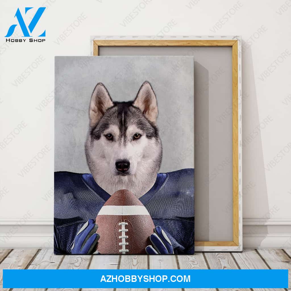 Custom Football Player Pet Portrait