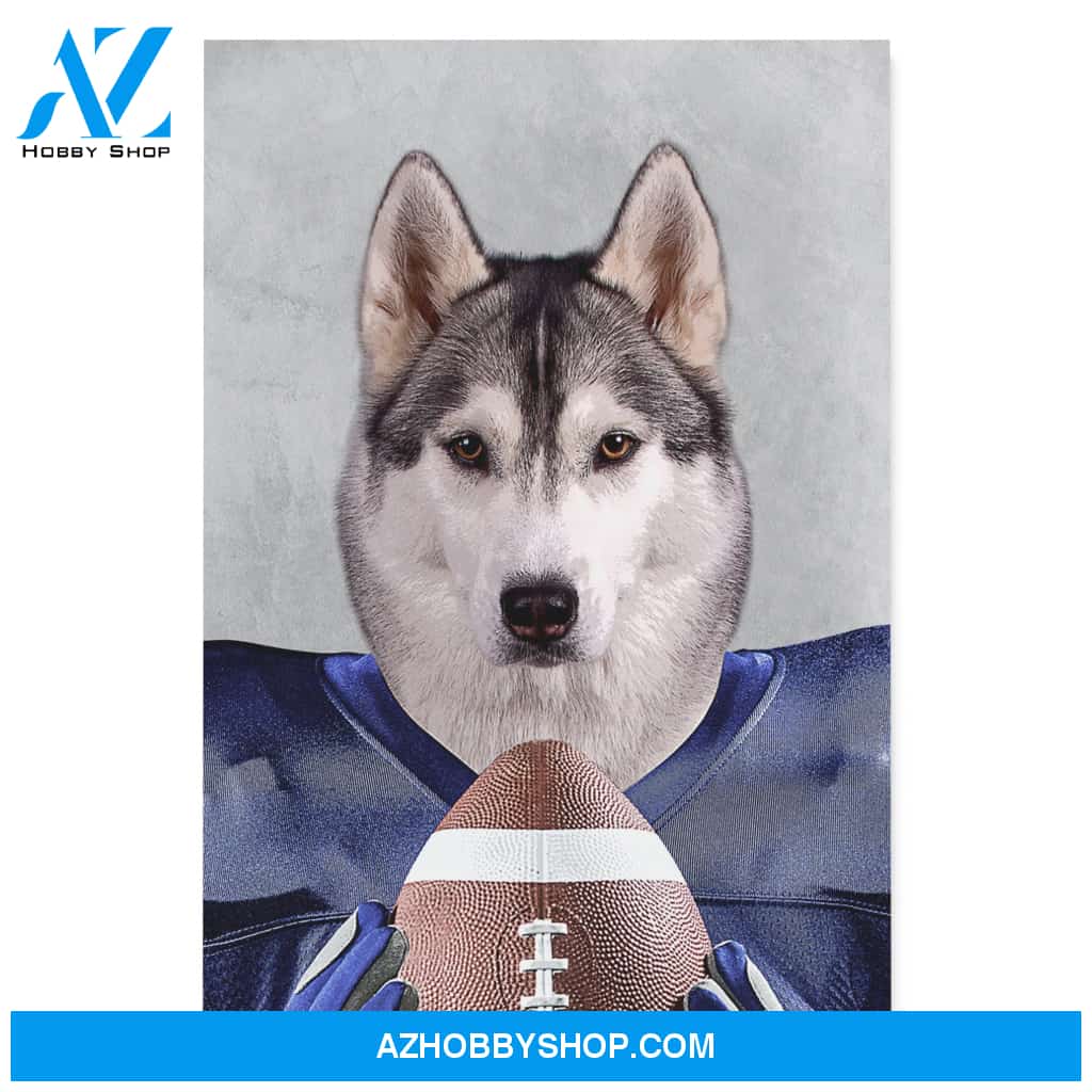 Custom Football Player Pet Portrait