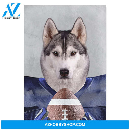 Custom Football Player Pet Portrait