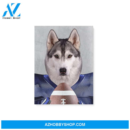 Custom Football Player Pet Portrait