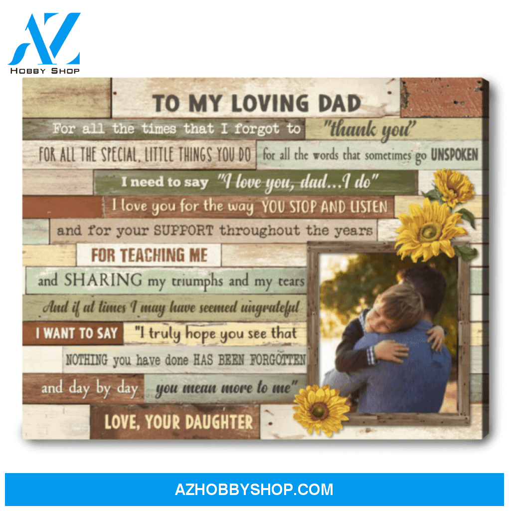 Custom Gift For Dad A Beautiful Letter To Father Canvas Wall Art