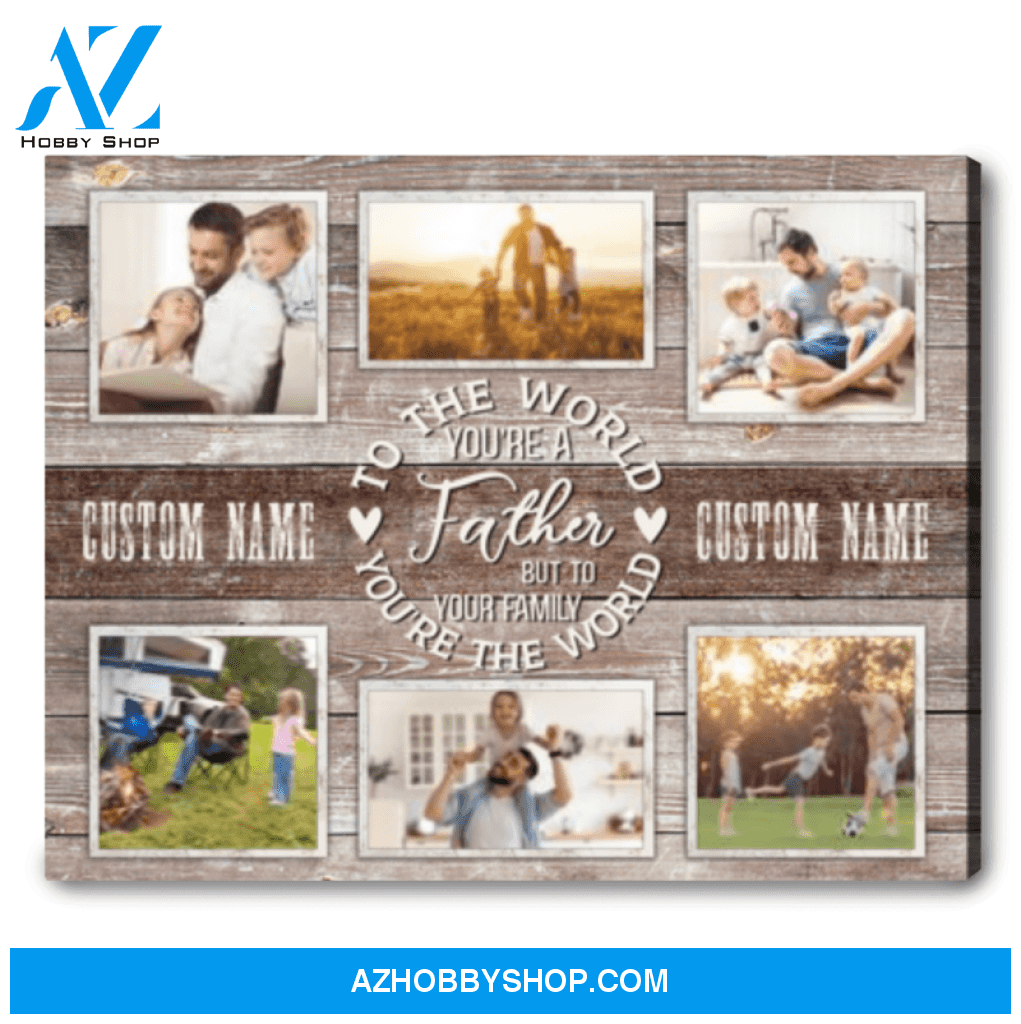 Custom Gift For Father's Day Personalized Fathers Day Photo Gift Canvas