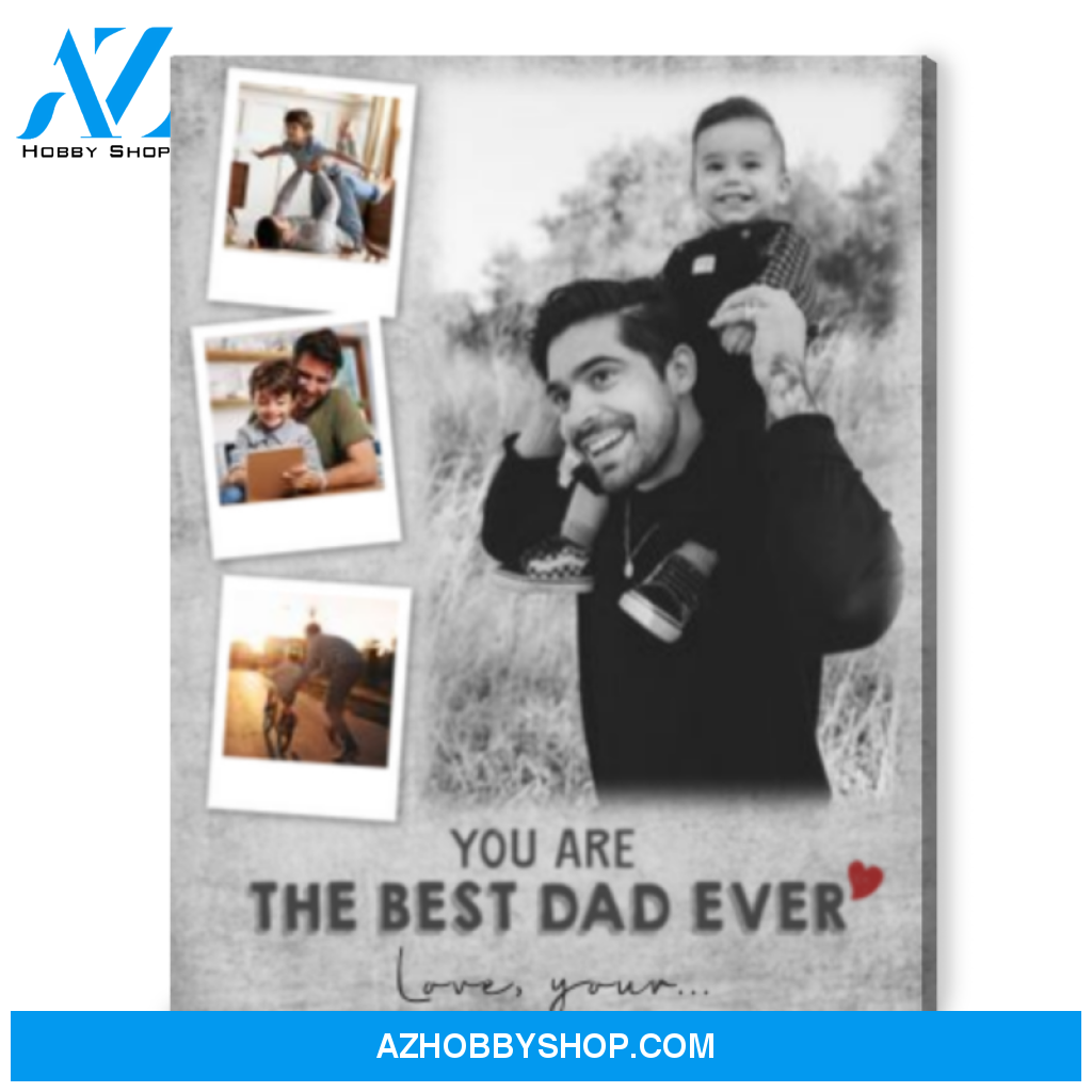Custom Gift For Father's Day Photo Gift For Dad Canvas Wall Art