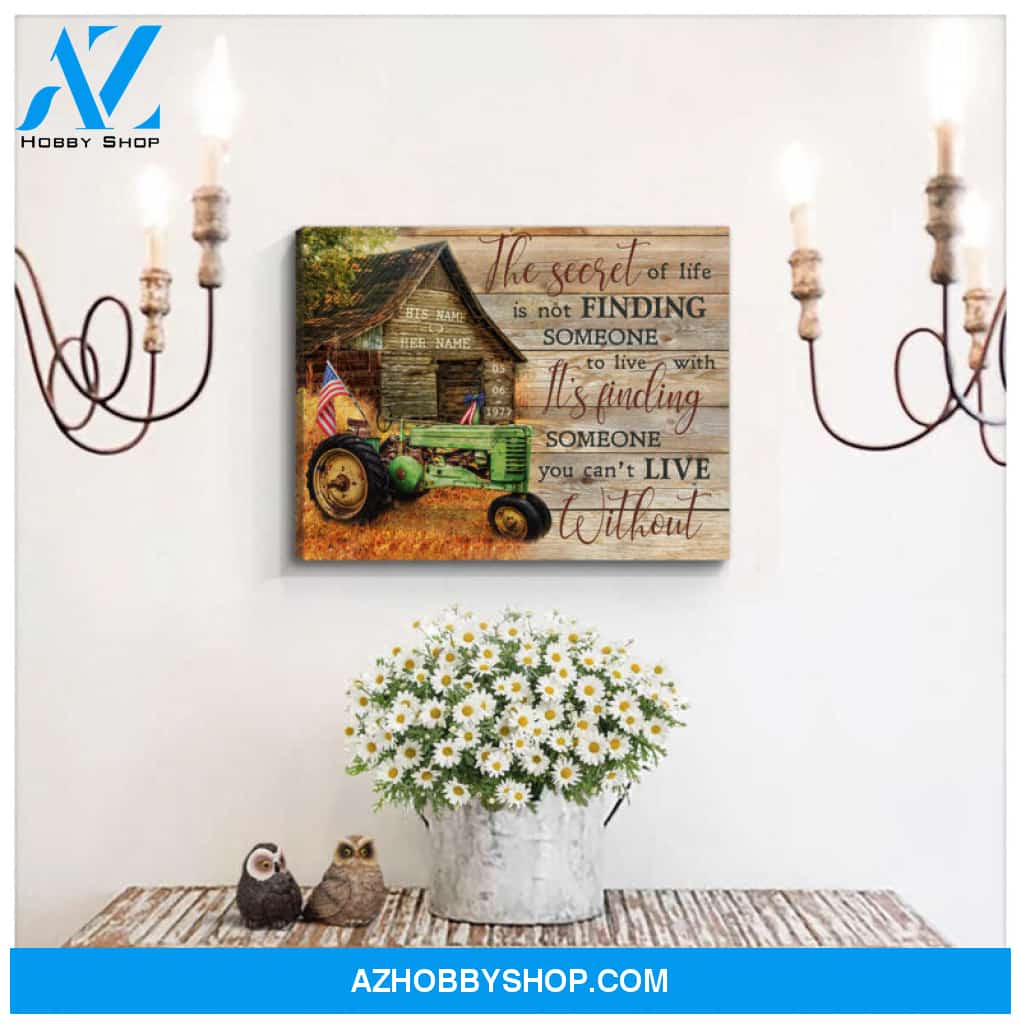 Custom Gift For Him Anniversary 6th Year Gift John Deere Art Canvas Print Wall Decor