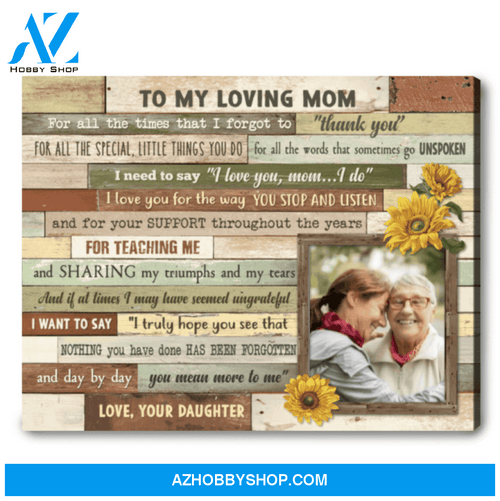 Custom Gift For Mom A Beautiful Letter To Mother Canvas Wall Art