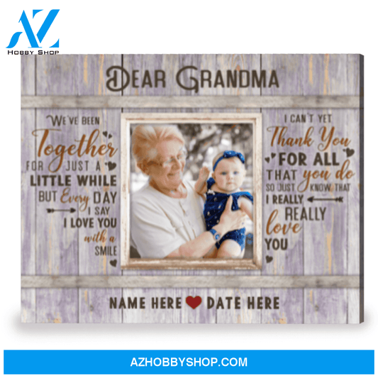 Custom Gift For New Grandma Mother's Day Gift For Grandma Canvas Wall Art