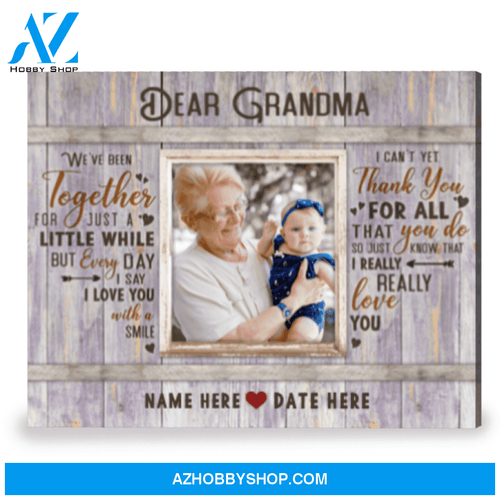 Custom Gift For New Grandma Mother's Day Gift For Grandma Canvas Wall Art