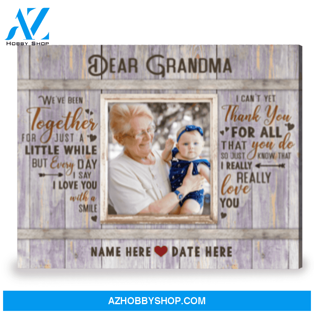 Custom Gift For New Grandma Mother's Day Gift For Grandma Canvas Wall Art