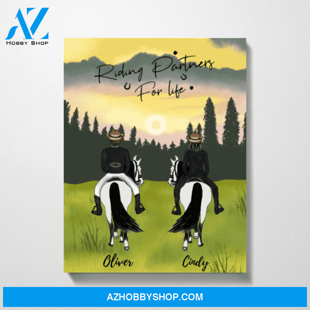 Custom Horse Riding Personalized Canvas