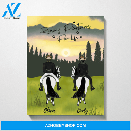 Custom Horse Riding Personalized Canvas