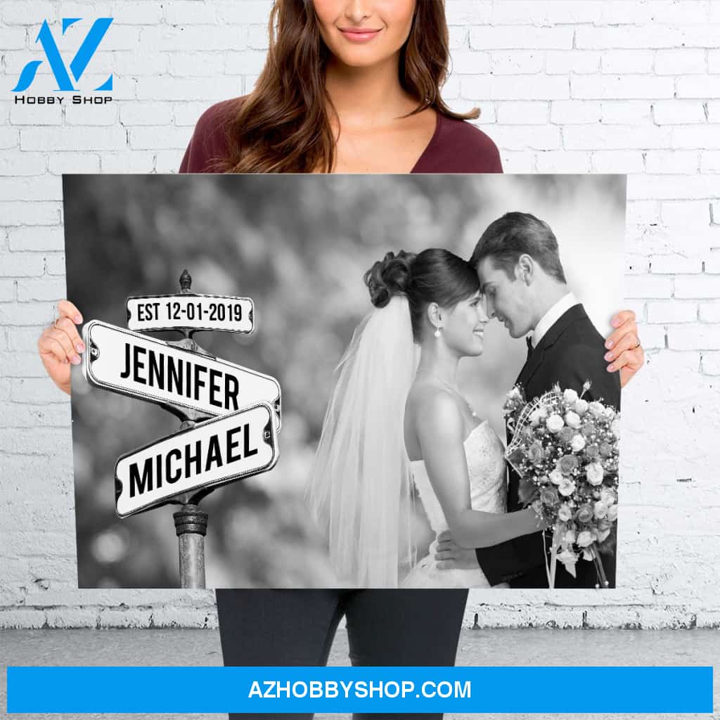 Custom Image Street Sign Premium Canvas