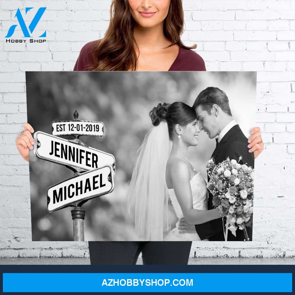 Custom Image Street Sign Premium Canvas