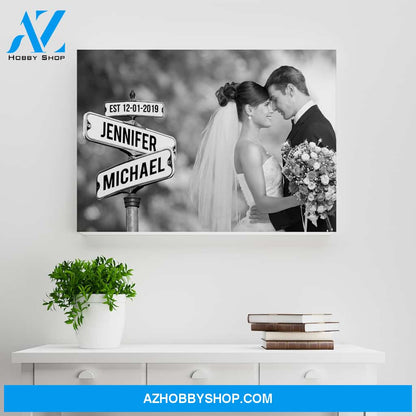 Custom Image Street Sign Premium Canvas