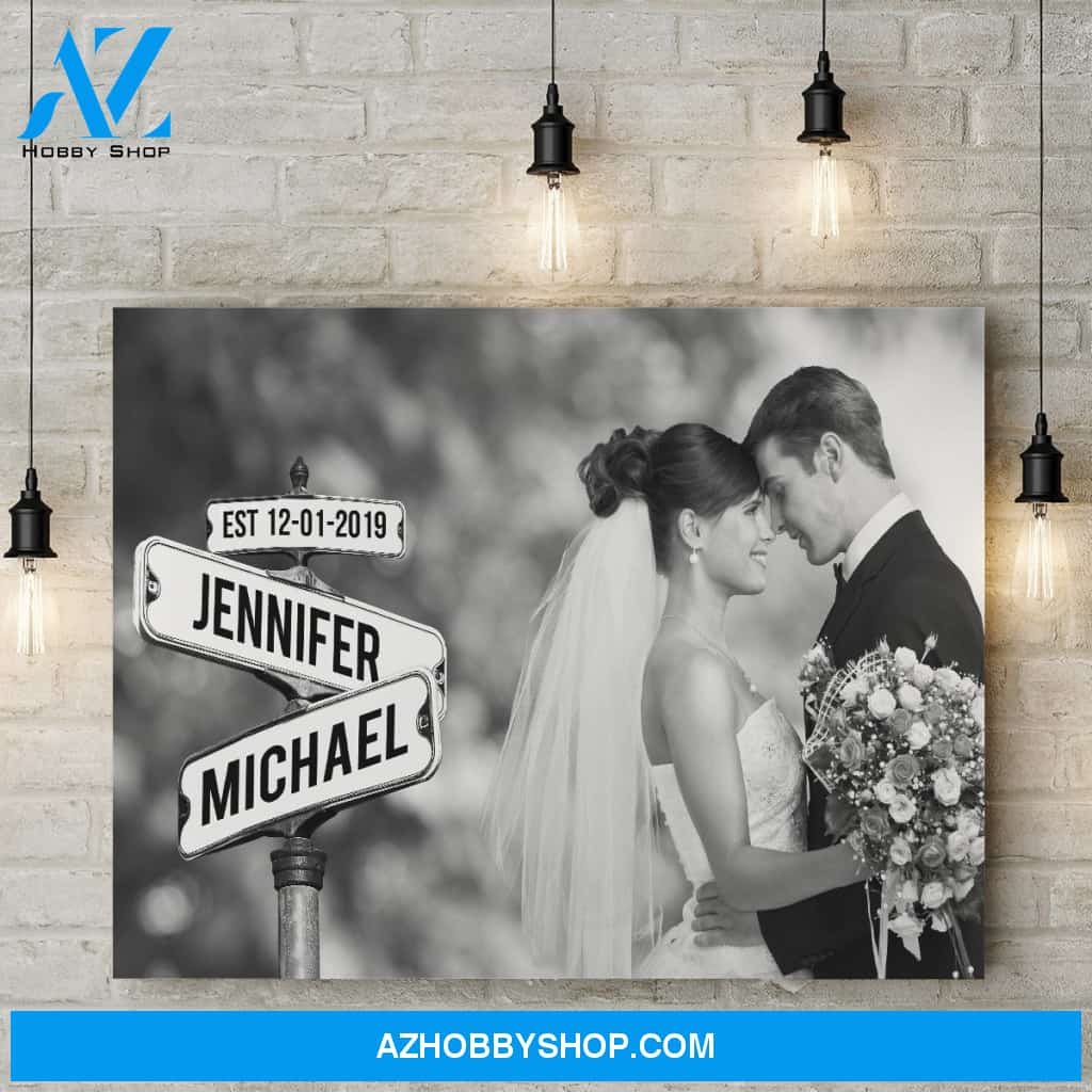 Custom Image Street Sign Premium Canvas