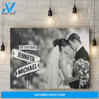 Custom Image Street Sign Premium Canvas