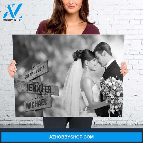 Custom Image Wooden Sign Multi-Names Canvas