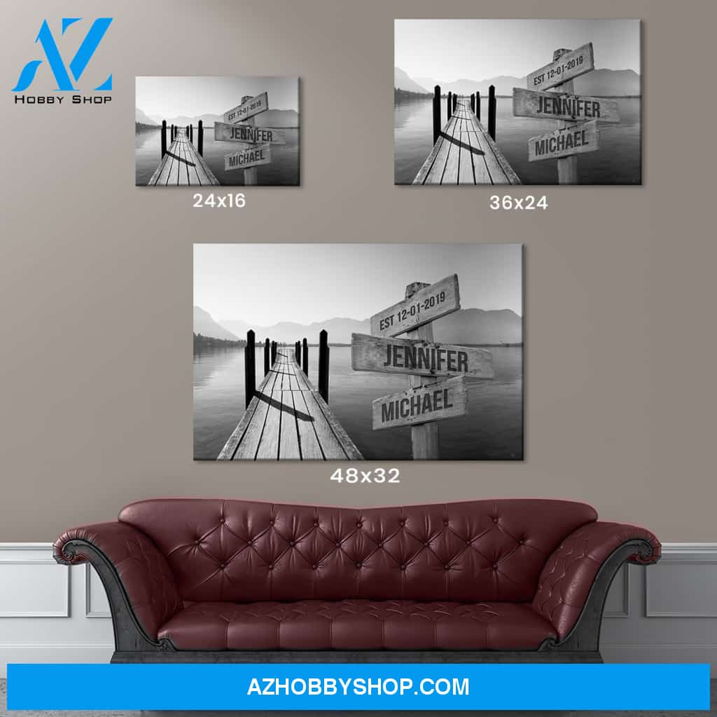 Custom Image Wooden Sign Multi-Names Canvas