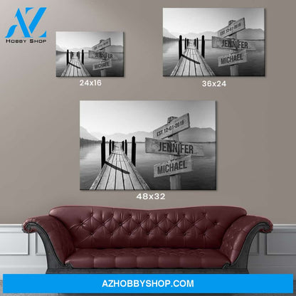 Custom Image Wooden Sign Multi-Names Canvas