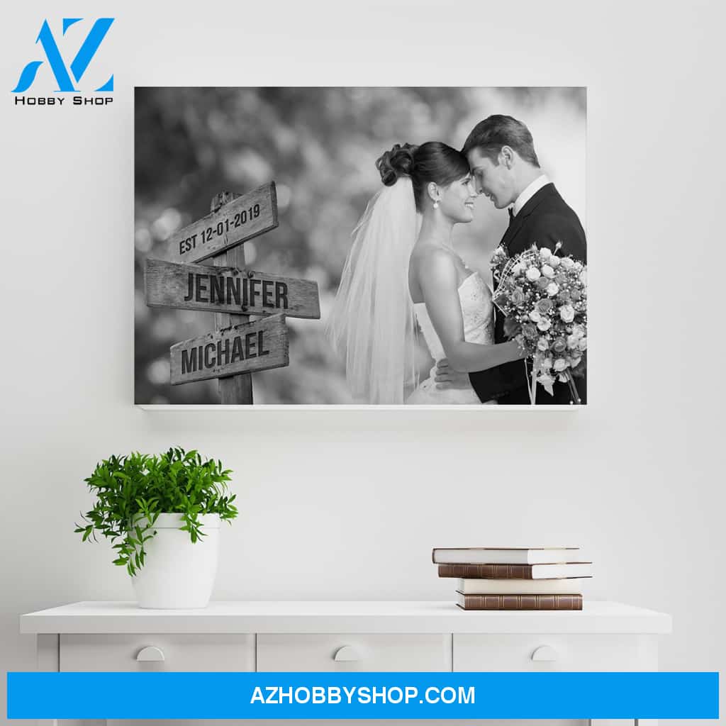 Custom Image Wooden Sign Multi-Names Canvas
