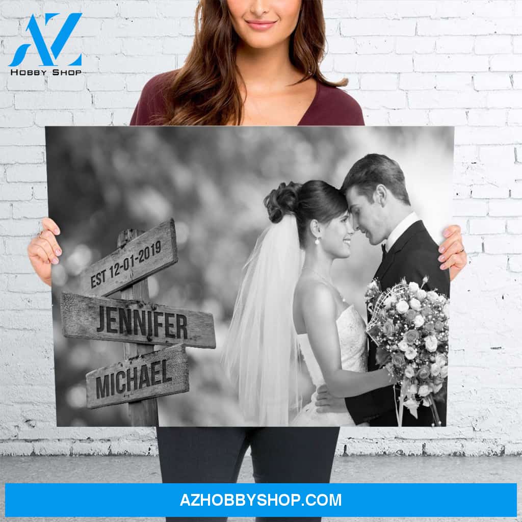 Custom Image Wooden Sign Multi-Names Canvas