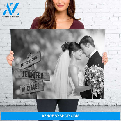 Custom Image Wooden Sign Multi-Names Canvas