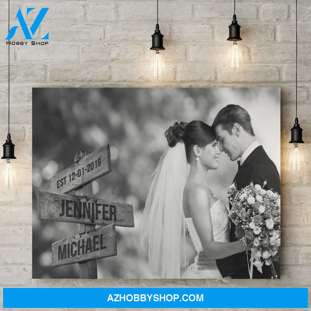 Custom Image Wooden Sign Multi-Names Canvas