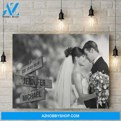 Custom Image Wooden Sign Multi-Names Canvas