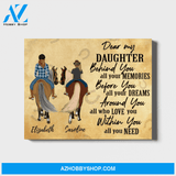 Custom Landscape Canvas Horse Riding Mother/Father and Daughter