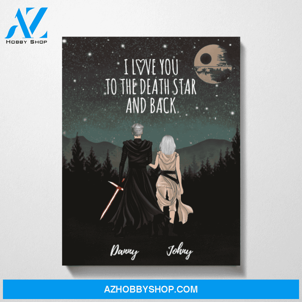 Custom Love To The Death Star Personalized Premium Canvas Gifts for Lovers