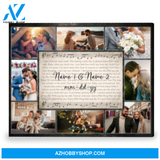 Custom Lyrics On Canvas Wall Art Unique Anniversary Gift For Couple