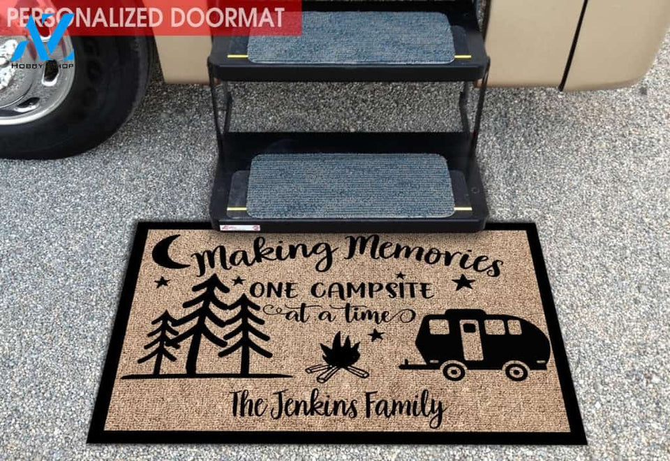 Custom Making Memories Camping Doormat | Welcome Mat | House Warming Gift