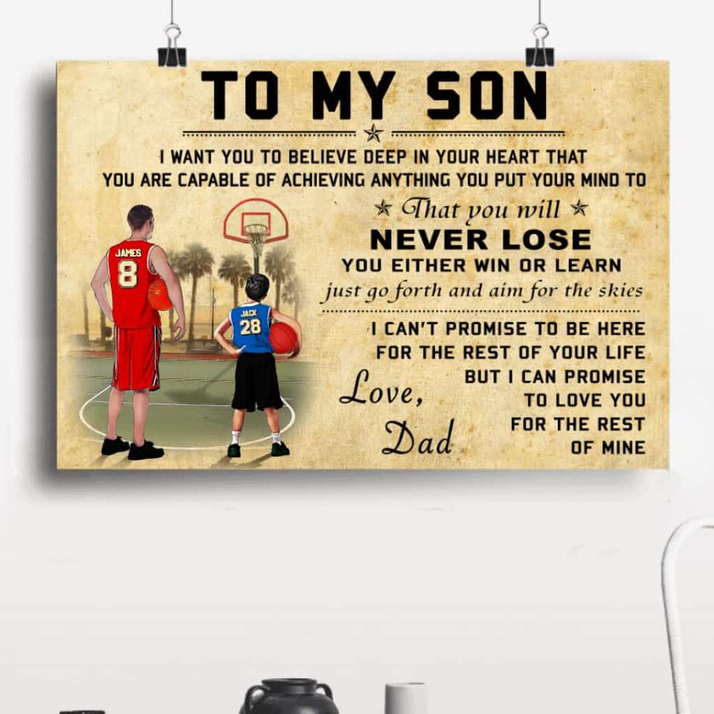 Custom Personalized Basketball Poster Canvas With Custom Name Number Appearance & Landscape Vintage