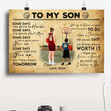 Custom Personalized Basketball Poster Canvas With Custom Name Number Appearance & Landscape Vintage