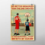 Custom Personalized Basketball Poster Canvas With Custom Name Number Appearance & Landscape Vintage