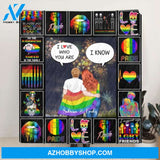 Custom Personalized Quilt/ Fleece Blanket Gift For LGBT - Best Gift Idea For LGBT Couple - I Love Who You Are - A9NOXV